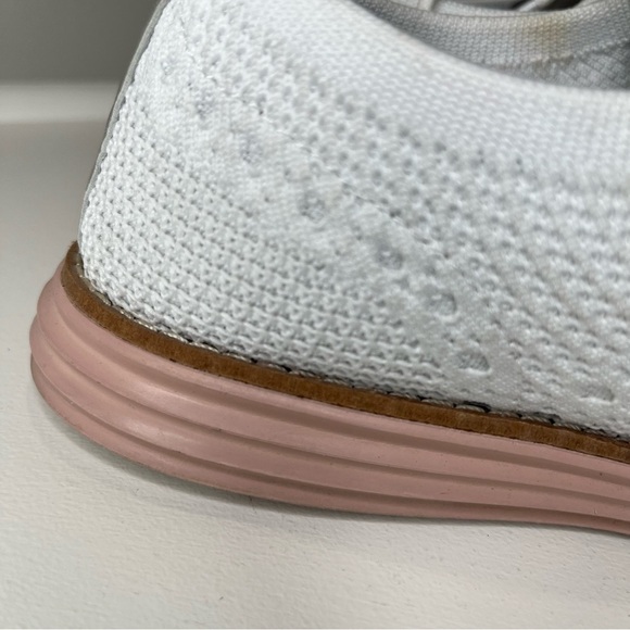 Cole Haan Originalgrand Stitchlite Wingtip Oxford White Pink - Picture 12 of 14